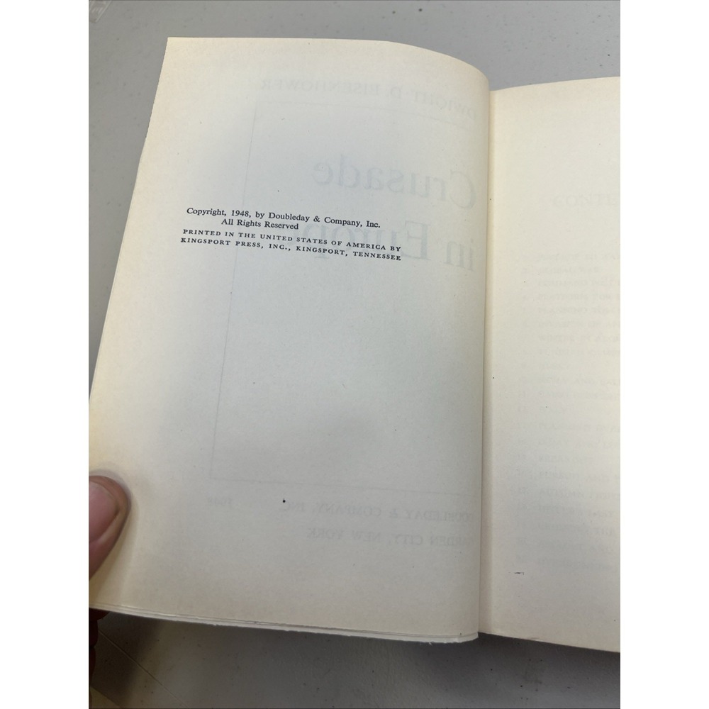 Crusade in Europe by Dwight D. Eisenhower 1948 Hardcover First Edition Vintage - Picture 5 of 12